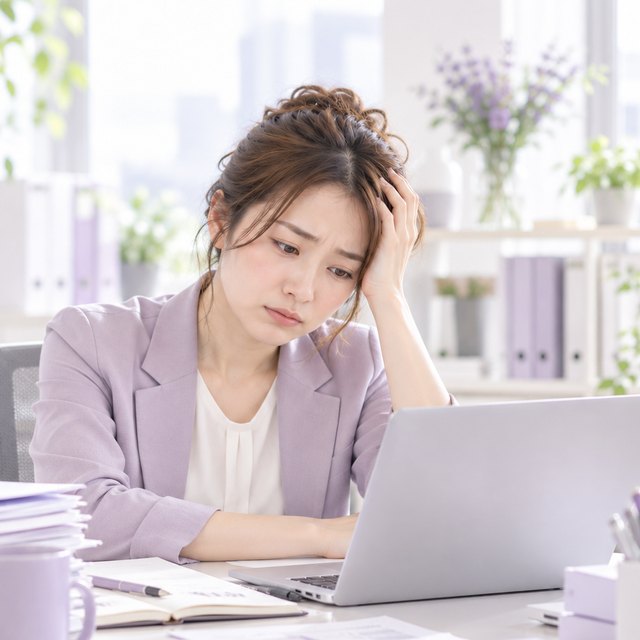 仕事や家事に追われて忙しい女性